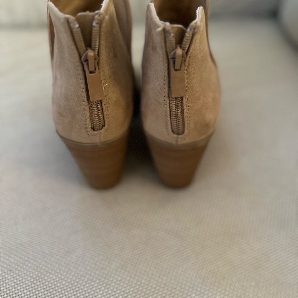 BOGO: Torrid Tan Suede Ankle Booties - Picture 4 of 6
